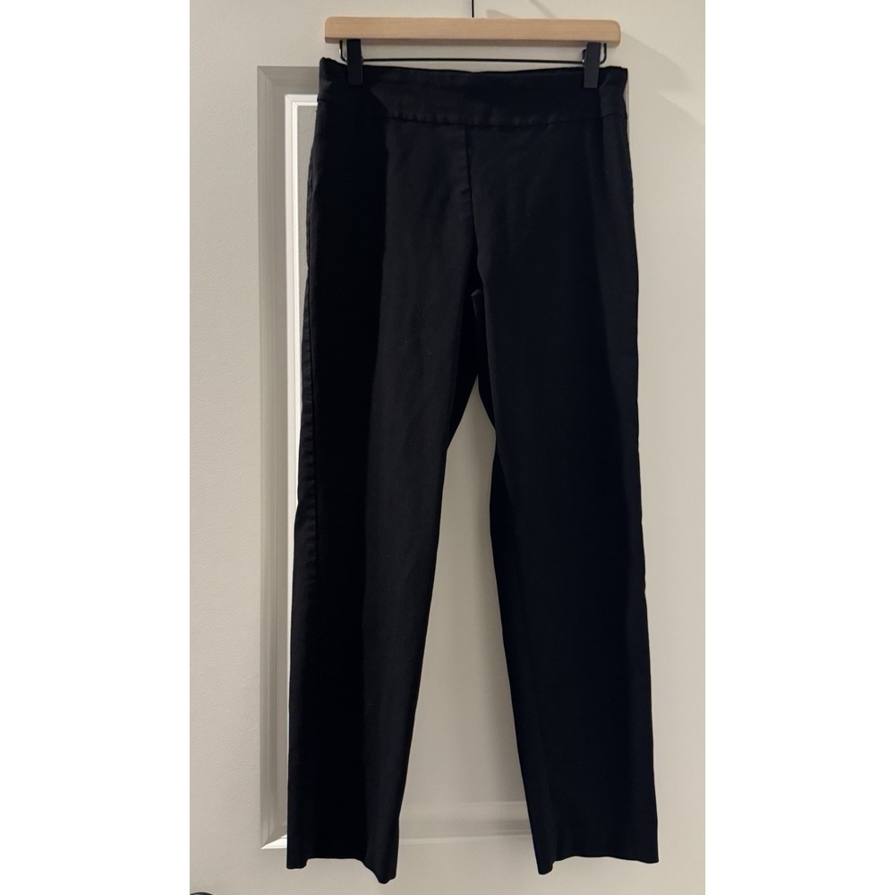 Krazy Larry Black Pull On Pants Womens Size 10 Straight Leg Career Stretch USA